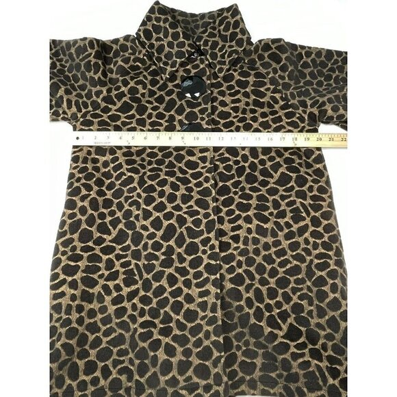 LUII Anthropologie Womens SMALL Animal Giraffe Mod S/S Swing COAT Jacket EUC - Picture 3 of 8